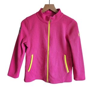 Spyder Hot Pink Endure Stryke Waffle Knit Full Zip Jacket Girls XL